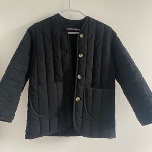 Textilehaus black quilted coat